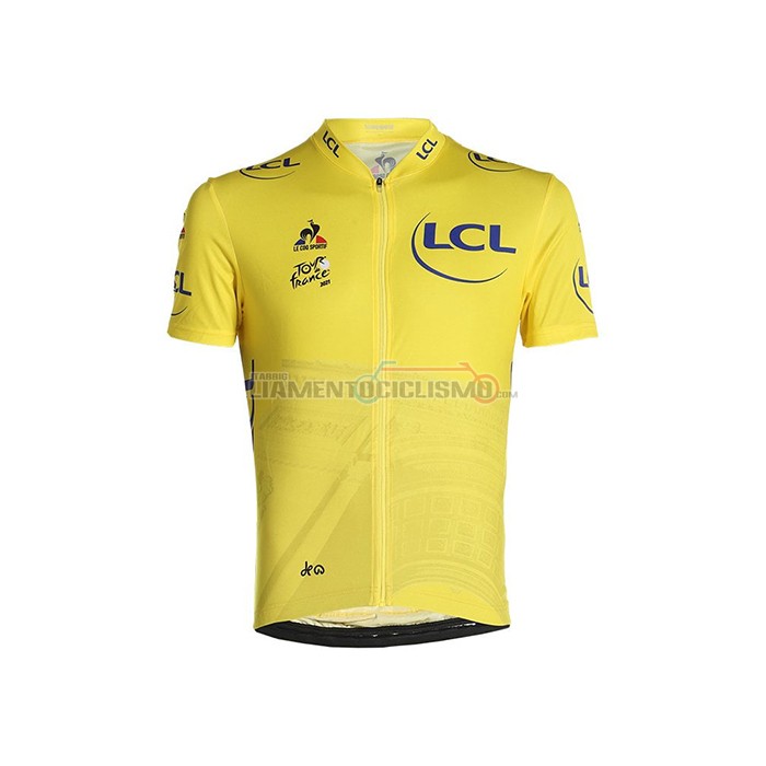 Abbigliamento Ciclismo Tour de France Manica Corta 2021 Giallo